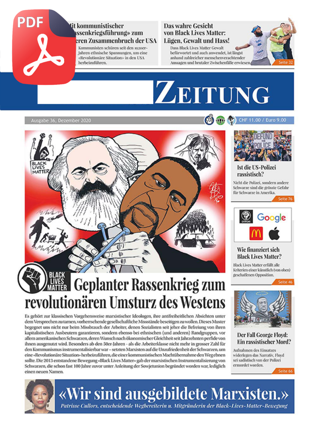 Ausgabe 36: Black Lives Matter - Geplanter Rassenkrieg zum revolutionären Umsturz des Westens