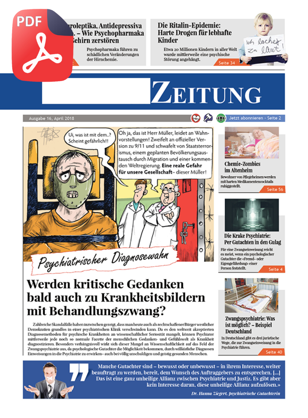 Ausgabe 16: Psychiatrischer Diagnosewahn