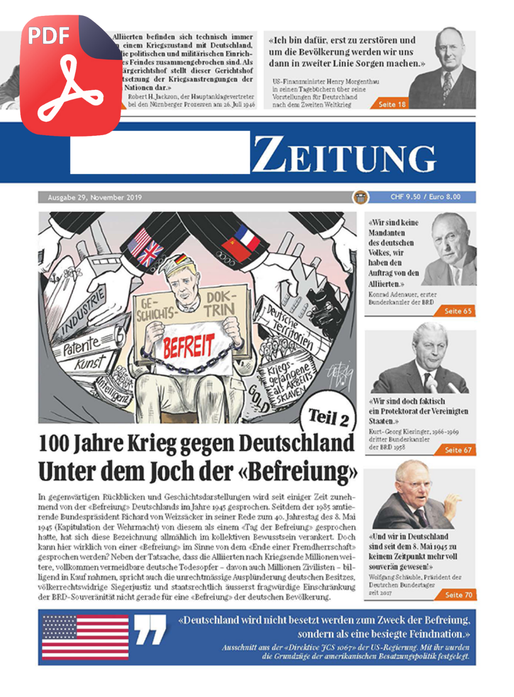 Ausgabe 29: 100 Jahre Krieg gegen Deutschland (Teil 2)